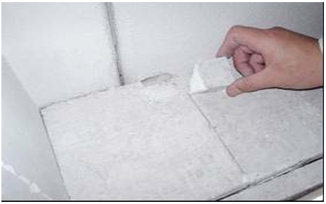 鉄骨耐火被覆の近景