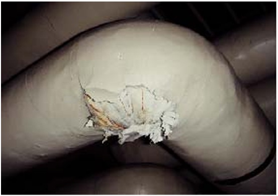 配管エルボの保温材